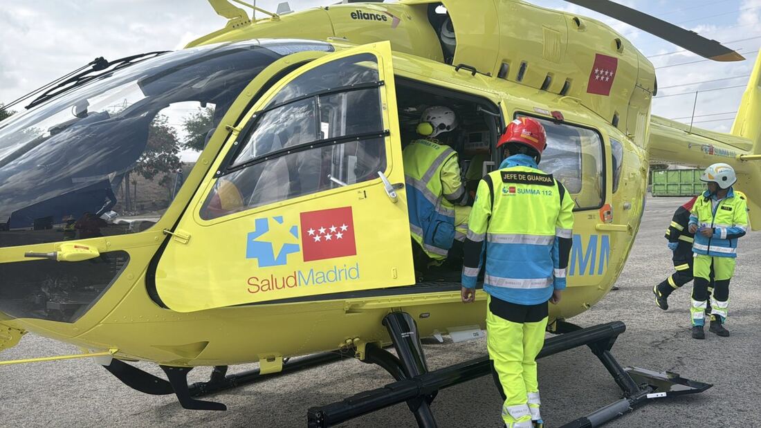 Un trabajador trasladado grave tras quedar atrapado por una cizalla en Pinto